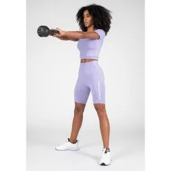 Gorilla Wear Selah Seamless Crop Top, Lilac -butik med fitnessudstyr 91543770 Gorilla Wear selah seamless crop top lilac 8 05 mars23