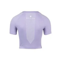 Gorilla Wear Selah Seamless Crop Top, Lilac -butik med fitnessudstyr 91543770 Gorilla Wear selah seamless crop top lilac 8 07 mars23