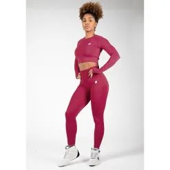 Gorilla Wear Hilton Seamless Long Sleeve, Fuchsia -butik med fitnessudstyr 91603600R Gorilla Wear Hilton Seamless Long Sleeve Fuchsia 05 april22