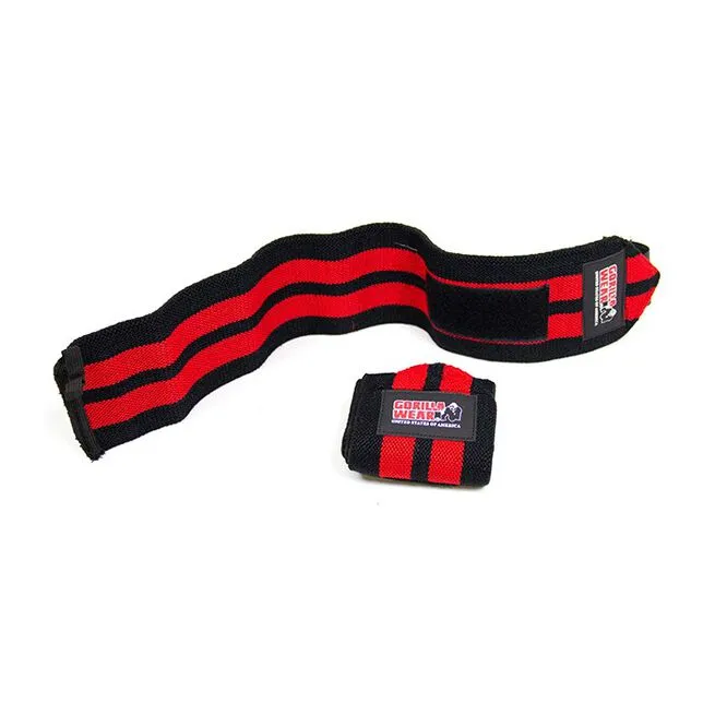 Gorilla Wear Gear Wrist Wraps Pro, Black/red 2 Gorilla Wear Gear Wrist Wraps Pro, Black/red - Billede 2