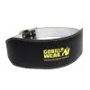 Gorilla Wear Gear 6 Inch Padded Leather Belt, Black/Gold