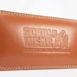 Gorilla Wear Gear 6 Inch Padded Leather Belt, Brown -butik med fitnessudstyr 9910790811R GW 6Inch Padded Leather Belt Brown 2 0921