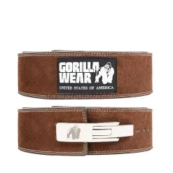 Gorilla Wear Gear 4 Inch Powerlifting Lever Belt, Brown