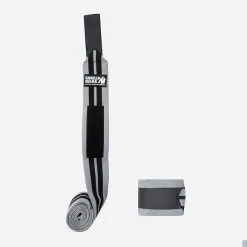 Gorilla Wear Gear Knee Wraps, 2 M -butik med fitnessudstyr 99111R Gorilla Wear Knee Wraps 2 m grey black 02 0522