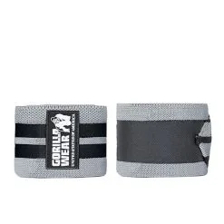 Gorilla Wear Gear Knee Wraps, 2 M -butik med fitnessudstyr 99111R Gorilla Wear Knee Wraps 2 m grey black 05 0522