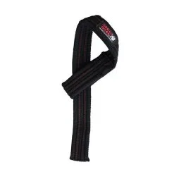Gorilla Wear Gear Hardcore Lifting Straps, Black/red -butik med fitnessudstyr 9912490000 hardcore lifting straps black red 1