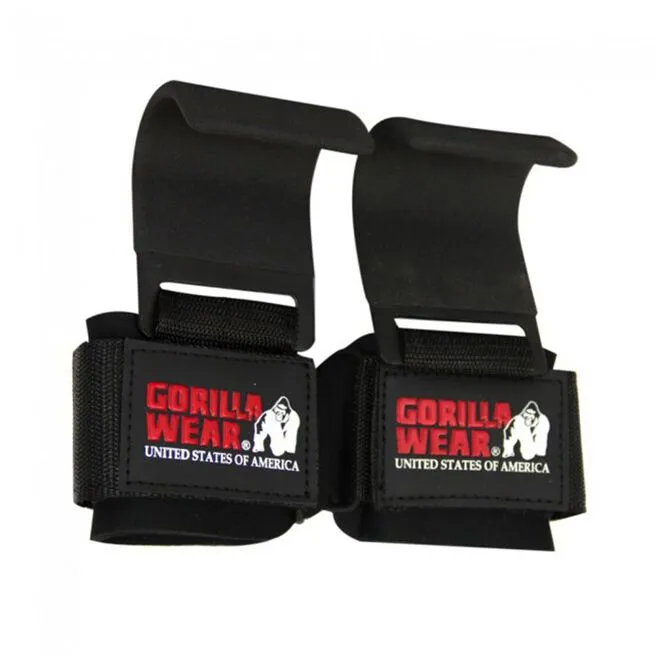Gorilla Wear Gear Weight Lifting Hooks, Black 2 Gorilla Wear Gear Weight Lifting Hooks, Black - Billede 2