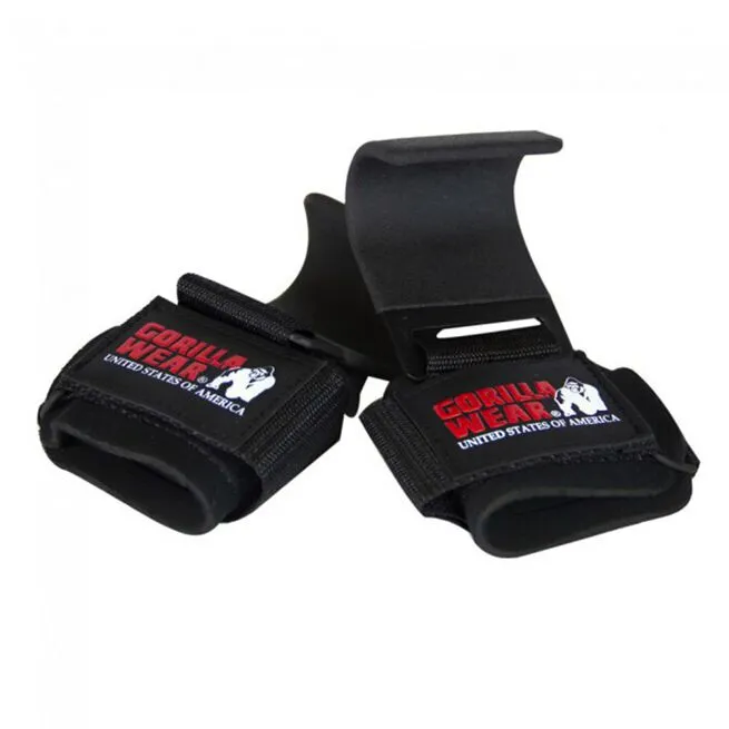 Gorilla Wear Gear Weight Lifting Hooks, Black 3 Gorilla Wear Gear Weight Lifting Hooks, Black - Billede 3