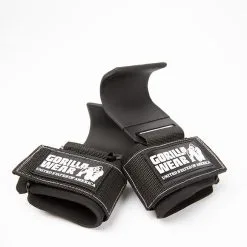 Gorilla Wear Gear Weight Lifting Hooks, Black/White