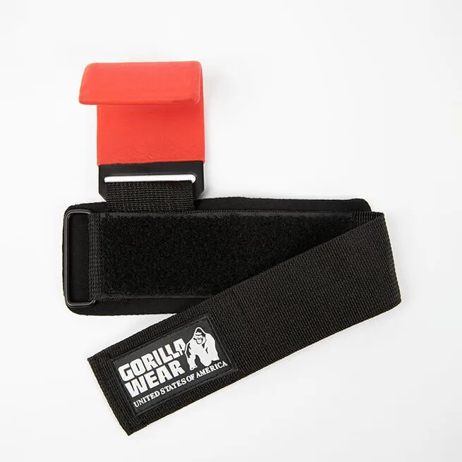 Gorilla Wear Gear Weight Lifting Hooks, Black/Red 3 Gorilla Wear Gear Weight Lifting Hooks, Black/Red - Billede 3