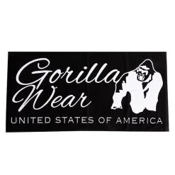 Gorilla Wear Classic Gym Towel, Black/White