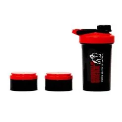 Gorilla Wear Shaker 2 Go 500 Ml + 130 Ml X 2, Black/Red -butik med fitnessudstyr 9916190500 shaker 2 go 760 ml black red 4