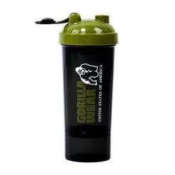 Gorilla Wear Shaker Compact 400 Ml + 100 Ml, Black/Army Green -butik med fitnessudstyr 9916540900 shaker compact 500 ml black army green 2