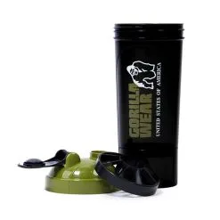 Gorilla Wear Shaker Compact 400 Ml + 100 Ml, Black/Army Green -butik med fitnessudstyr 9916540900 shaker compact 500 ml black army green 3