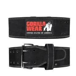 Gorilla Wear Gear 4 Inch Powerlifting Belt, Black