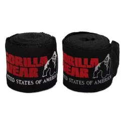 Gorilla Wear Gear Boxing Hand Wraps, Black