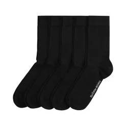 BJØRN BORG 5-Pack Essential Ankle Sock, Black, 41-45