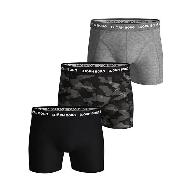 BJØRN BORG 3-Pack BB Shadeline Sammy Shorts, Black Beauty