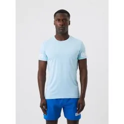 BJØRN BORG Borg Tee, Crystal Blue -butik med fitnessudstyr 9999 1140 BL079R BJORN BORG Borg Tee Crytal Blue 04 jan23