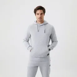 BJØRN BORG Centre Hoodie, Light Grey Melange