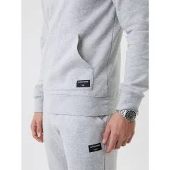 BJØRN BORG Centre Hoodie, Light Grey Melange -butik med fitnessudstyr 9999 1432 90741R BJORN BORG Centre Hoodie Light Grey Melange 05 jan23