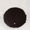 YOGIRAJ Meditation Cushion Round, Midnight Black