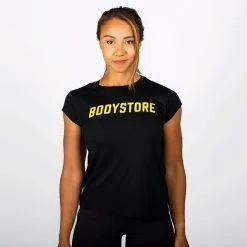 Bodystore.dk BODYSTORE WMN NEW LOGO TEE, BLACK -butik med fitnessudstyr BS2222 BLK R BODYSTORE WMN NEW LOGO TEE BLACK S 01 0920 1