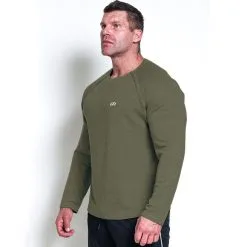 Chained Nutrition Gear Chained L/S Thermal Sweat, Olive -butik med fitnessudstyr CNG1011 OLV R Chained Thermal Sweat olive juni21 1 1