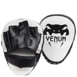 Venum Light Focus Mitts, Black/Black (Pair) -butik med fitnessudstyr EU VENUM 1119 Venum Light Focus Mitts WhiteBlack 01 maj22 2