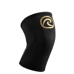 REHBAND Rx Knee Support 5 Mm X2 -butik med fitnessudstyr R20015272R RX Knee Sleeve 5mm Gold Black 01 0922 1