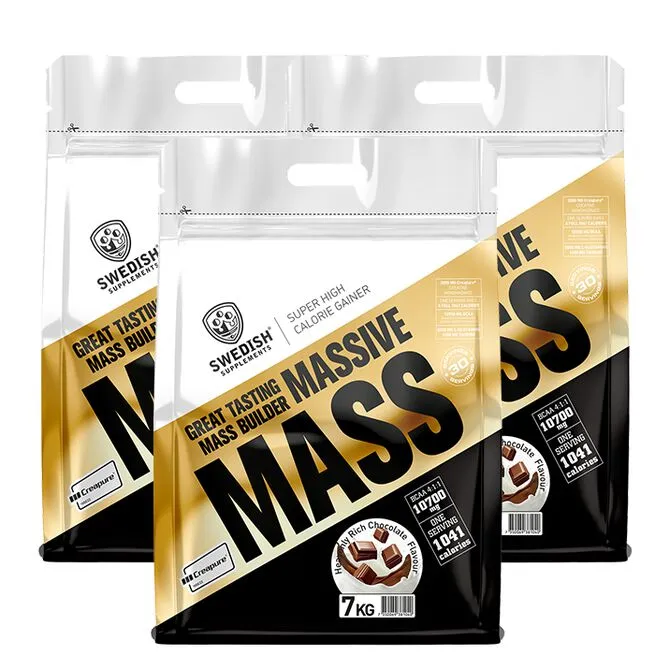 Swedish Supplements 3 X Massive Mass, 7000 G, BIG BUY 1 Swedish Supplements 3 X Massive Mass, 7000 G, BIG BUY