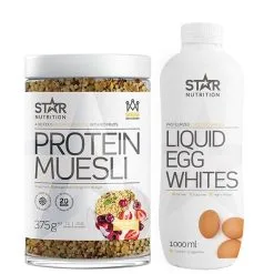 Star Nutrition Flydende æggehvider & Protein Muesli!