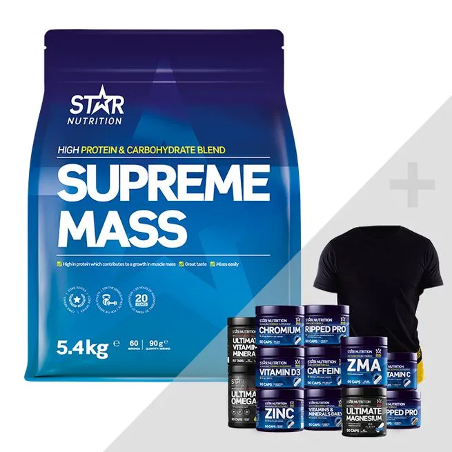 Star Nutrition Supreme Mass, 5.4 Kg + Bonus Product! 1 Star Nutrition Supreme Mass, 5.4 Kg + Bonus Product!