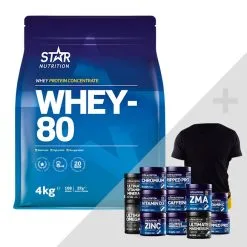 Star Nutrition Whey-80, 4 Kg + Bonus Product!