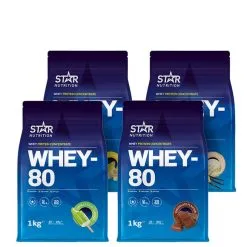 Star Nutrition Whey-80 Mix&Match, 4x1kg