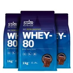 Star Nutrition Whey-80 Mix&Match, 3x1kg