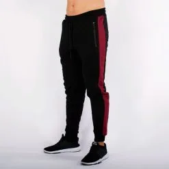 Star Nutrition Gear Star Gym Joggers, Black/Maroon -butik med fitnessudstyr SNA1025 BAM R Star Gym Joggers Black Maroon M 03 0920