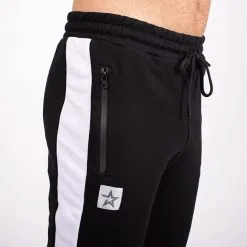 Star Nutrition Gear Star Gym Joggers, Black/White -butik med fitnessudstyr SNA1025 BLK R Star Gym Joggers Black 06 sep21 4