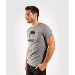 Venum Classic T-shirt, Heather Grey -butik med fitnessudstyr VENUM 03526 033R Venum Classic T shirt Heather Grey 02 maj22
