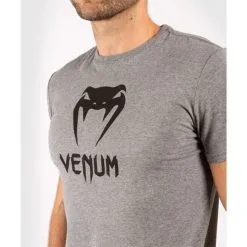 Venum Classic T-shirt, Heather Grey -butik med fitnessudstyr VENUM 03526 033R Venum Classic T shirt Heather Grey 05 maj22