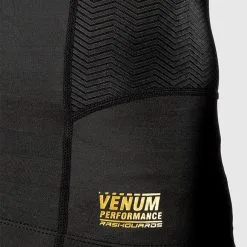 Venum G-Fit Rashguard, Long Sleeves, Black/Gold -butik med fitnessudstyr VENUM 03726 126R Venum G Fit Rashguard Long Sleeves Black Gold 07 0522