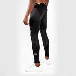 Venum G-Fit Compression Tights, Black/Gold -butik med fitnessudstyr VENUM 03727 126R Venum G Fit Compression Tights Black Gold 04 0522