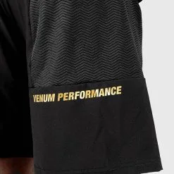 Venum G-Fit Training Shorts, Black/Gold -butik med fitnessudstyr VENUM 03728 126R Venum G Fit Training Shorts BlackGold 0522 4