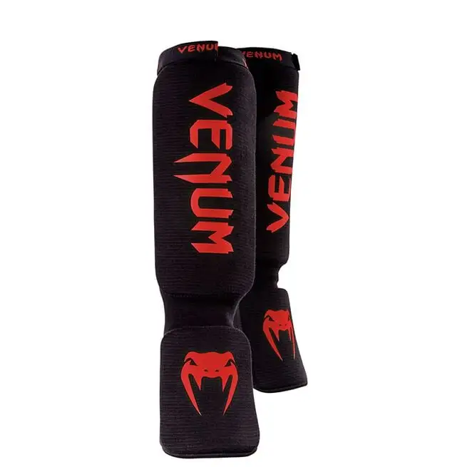 Venum Kontact Shin Guards, Black/Red 8 Venum Kontact Shin Guards, Black/Red - Billede 8