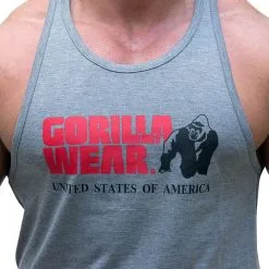 Gorilla Wear Classic Tank Top, White -butik med fitnessudstyr classic tank top grey melange gorilla wear 4