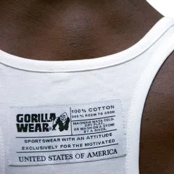 Gorilla Wear Classic Tank Top, White -butik med fitnessudstyr classic tank top white gorilla wear 4
