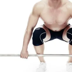 REHBAND RX Knee Sleeve, 7mm, Black -butik med fitnessudstyr rx knee support 7 mm black rehband 1 1